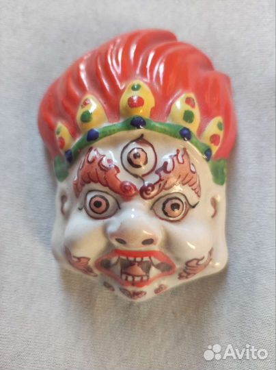 Маска Монголия 1950 года ручная роспись