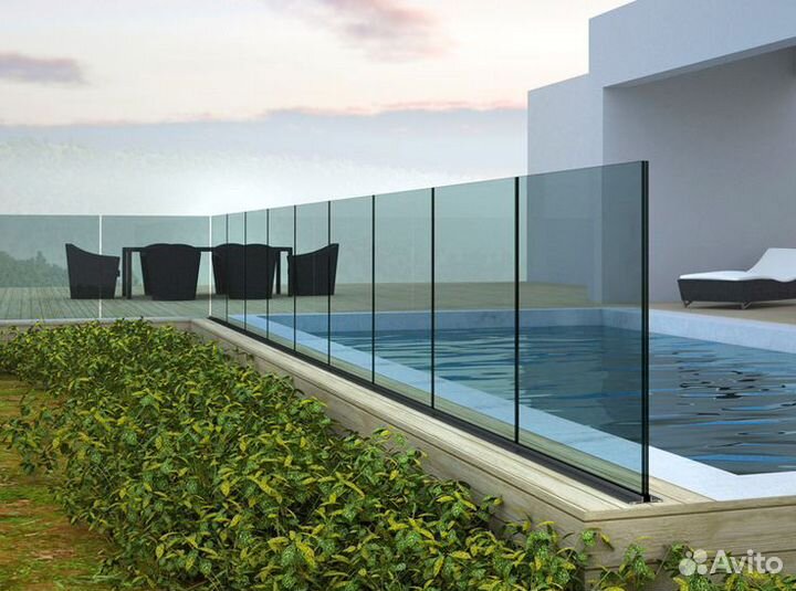 Ограждение для балкона из стекла