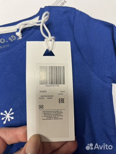 Туника кофта синяя для девочки новая 5.10.15 р 98
