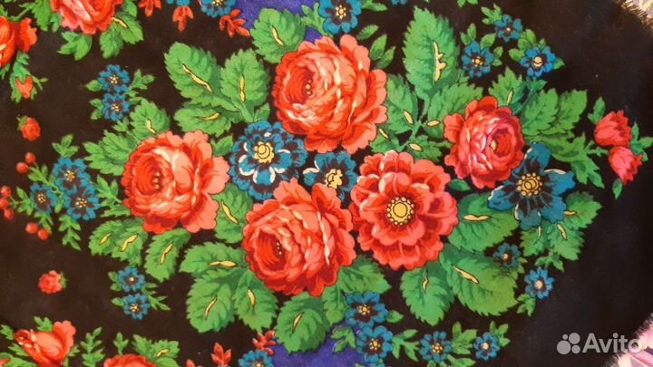 Павловопосадский платок шерсть