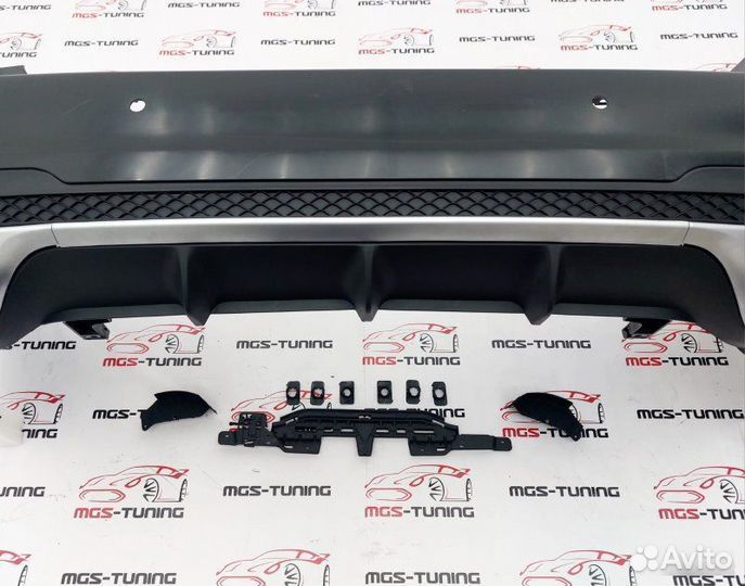 Бампер + диффузор стиль E63 рест E-class W212