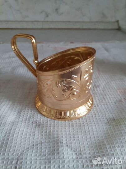 Подстаканник СССР позолоченный 3шт