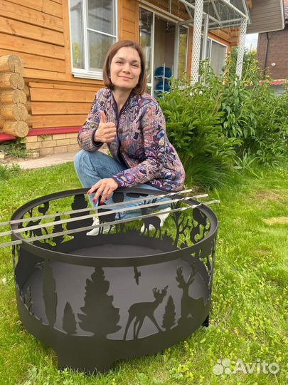 Костровая чаша с крышкой