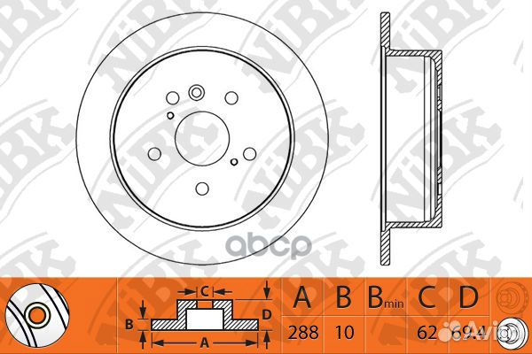 Диск тормозной RN1255 NiBK