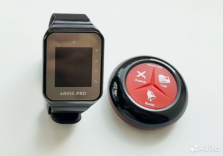 Премиальная кнопка вызова официанта и часы