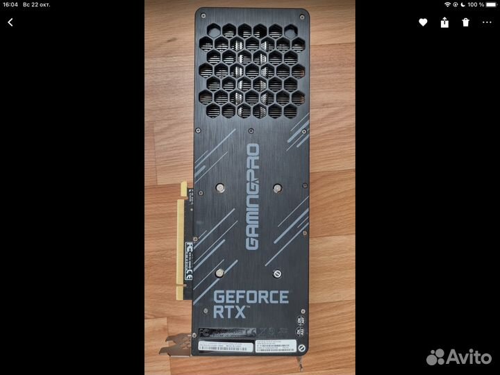 Видеокарта 3070ti Palit gaming pro