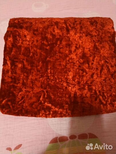 Бархатная ткань, красная