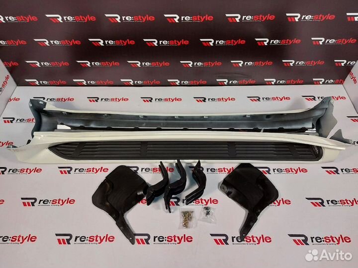 Подножки Toyota Land Cruiser Prado 150 Белые