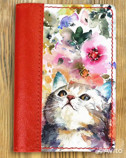 Кожаная обложка для паспорта