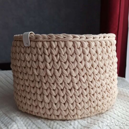 Корзина для хранения трикотажная плетеная