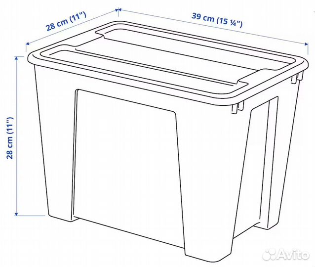 Контейнер для хранения IKEA новый самла