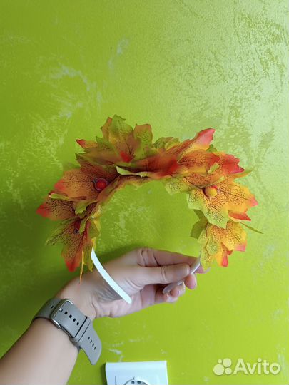 Ободок для волос осень. Осенние листья