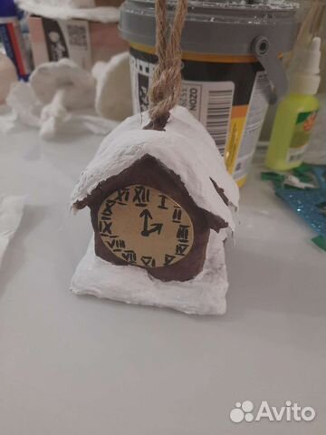 Ватные елочные игрушки