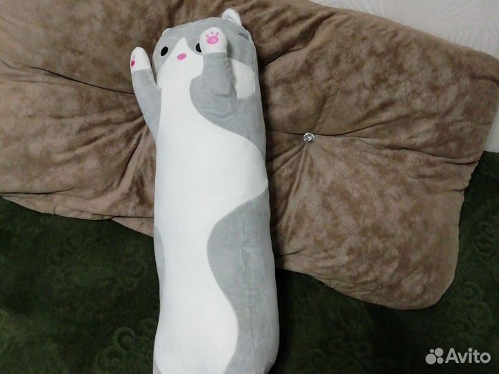 Мягкий Кот сосиска кот валик кошка подушка 70 см