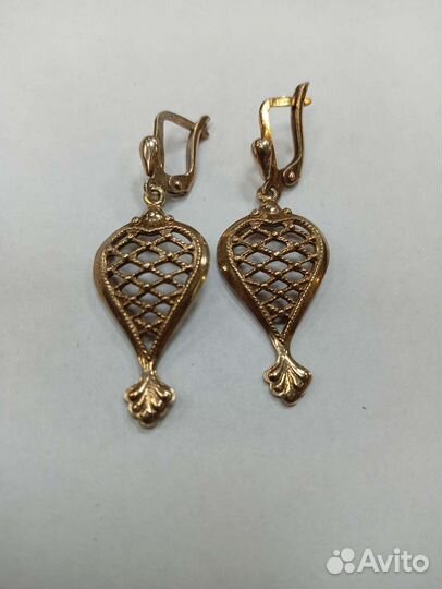 Серьги серебро СССР 925