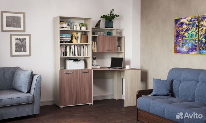 Компьютерный стол Пкс-8 с стеллажом