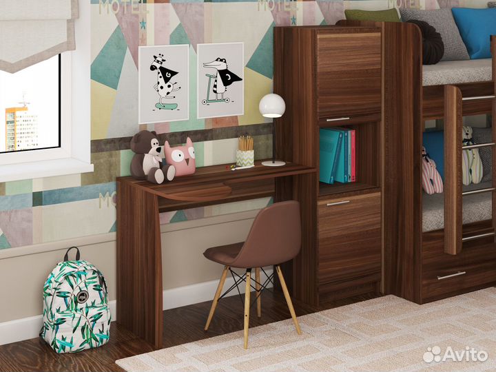 Стол письменный со стеллажом