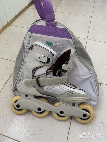 Ролики K2 athena WHT/maroon 38 размера