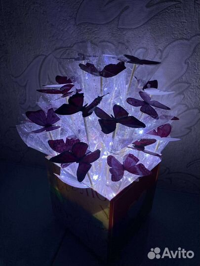 Букет из бабочек. Бабочки в коробках