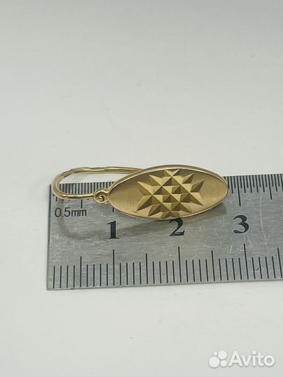 Золотые серьги Огурцы 583