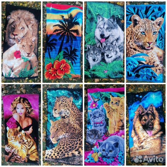 Полотенце махровое банное пляжное новое70х140