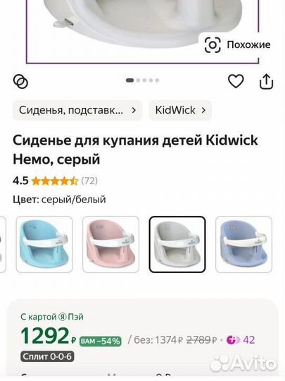 Стульчик для купания kidwick