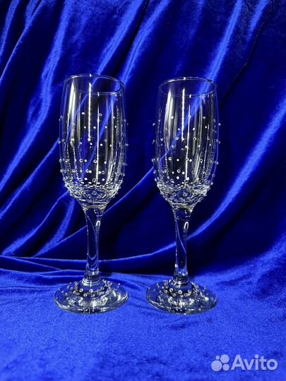 Подарок. Бокалы со стразами