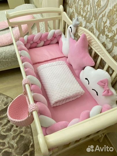 Бортик коса с подушками