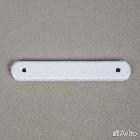 06-050 Грузик для штор 50г (80*12мм, толщина 5мм), свинец/эмаль, белый, 5 шт