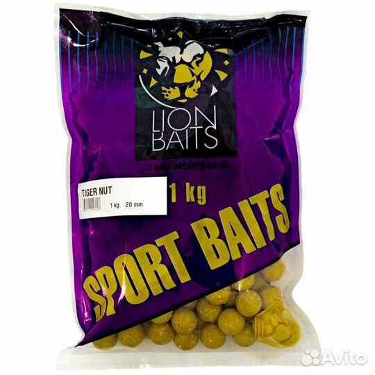 Бойлы тонущие lion baits Тигровый орех 20мм 1кг