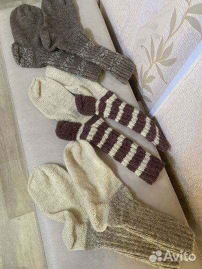 Носки шерсть натуральная р 37-38 ручная работа