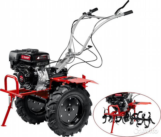 Зубр мтш-600 мотоблок бензиновый с вом, 270 см3 мт