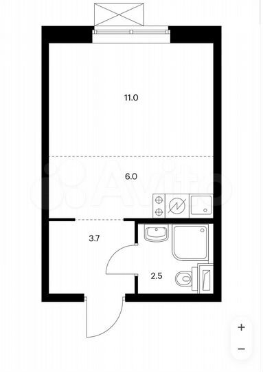 Квартира-студия, 23,2 м², 16/27 эт.