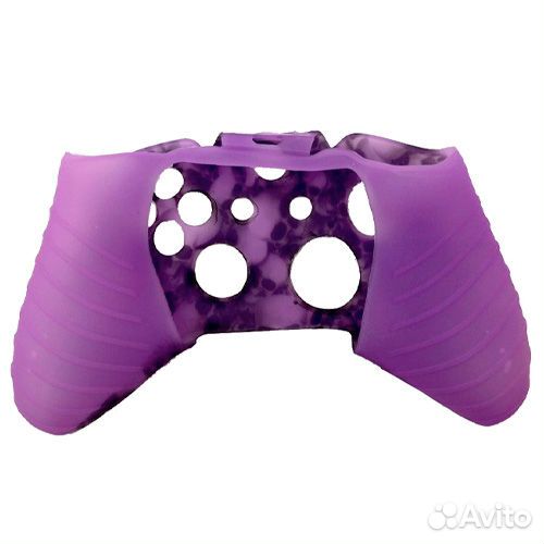 Силиконовый чехол для Xbox One Controller (черепа фиолетовые)