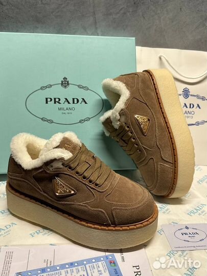 Кроссовки зимние Prada 