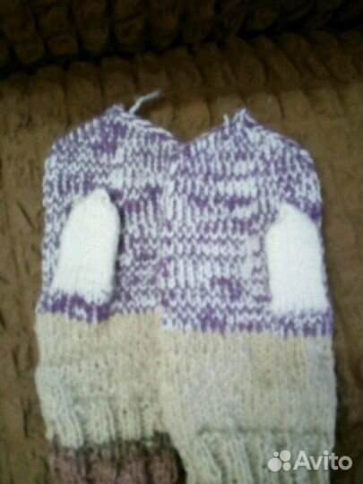 Вязаные варежки