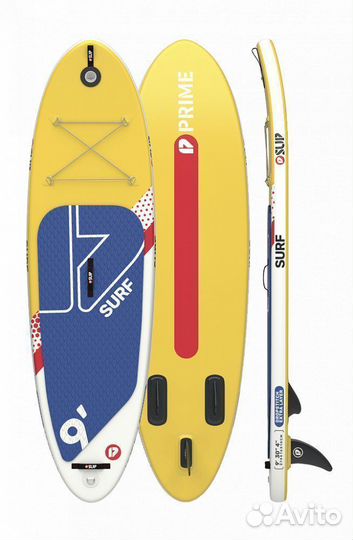 Сапборд prime Surf yellow 9' / Сап борд, sup board