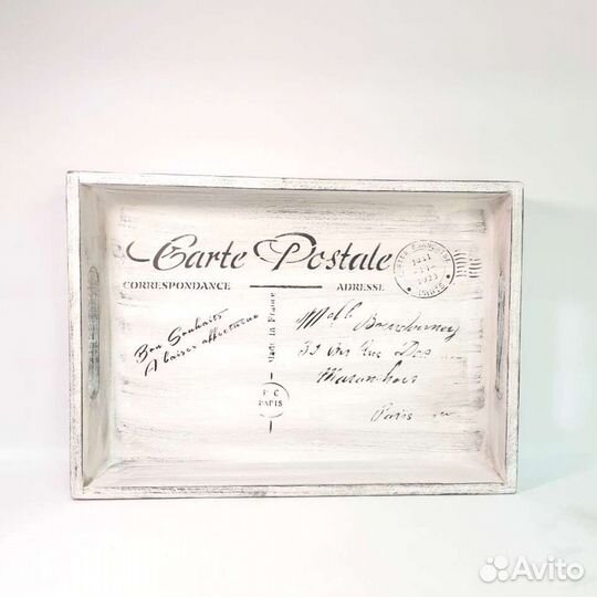 Поднос деревянный с ручками для подачи