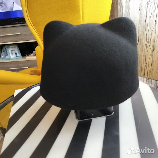 Шляпа фетровая женская черная