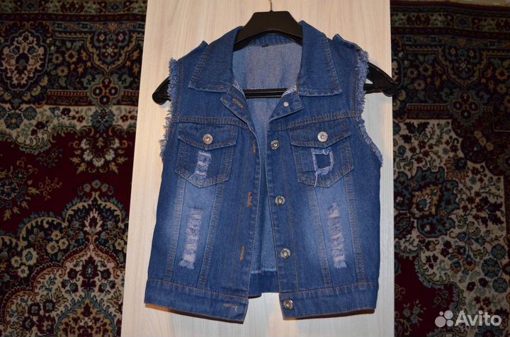 Жилет джинсовый на девочку
