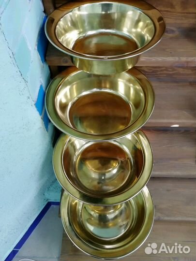 Таз медный, латунный СССР. Новый. Клеймо