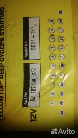 Аккумулятор Optima гелевый 2023г б/у., выс. ток