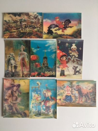 Переливные и стерео календарики 33шт