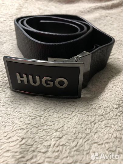 Мужской кожаный ремень hugo