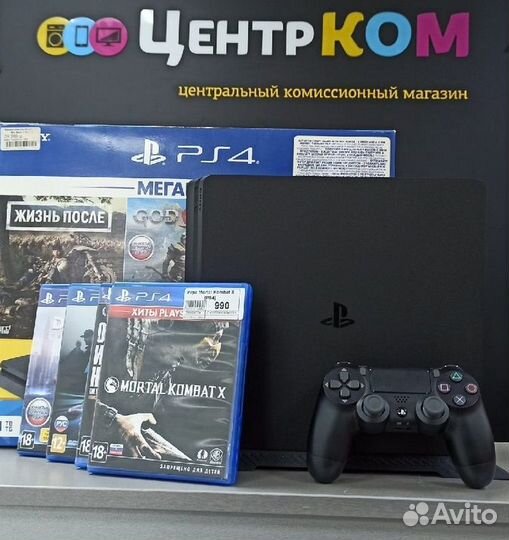 Игровая приставка Sony PS 4 Slim 500 Gb + 6 Игр