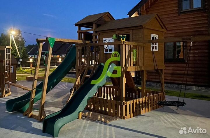 Детская площадка деревянная для дачи 