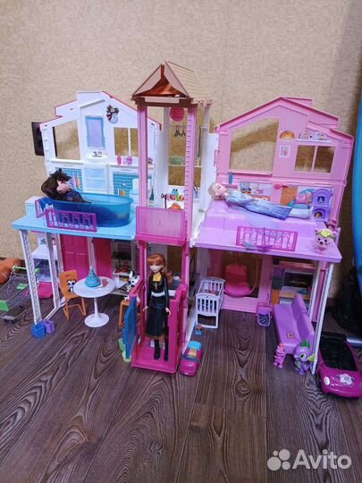 Кукольный домик для барби с лифтом