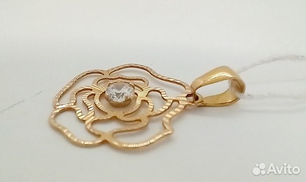 Подвеска с синтетическим камнем Золото