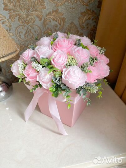 Букет роз из мыла 27 штук