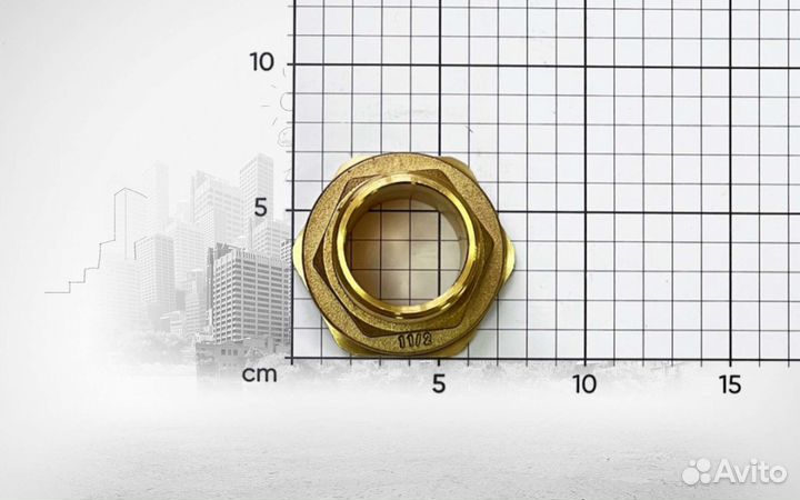 Отвод из бака в сборе G1 1/2 латунь